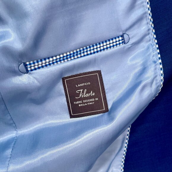 Rubensteins Ronaldo Jacket 42R Cobalt Blue NWT - Picture 5 of 8